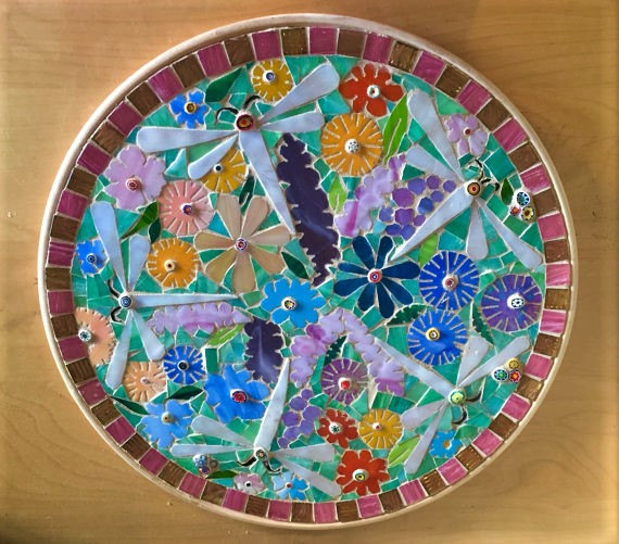 Wildflower and Dragonfly Platter